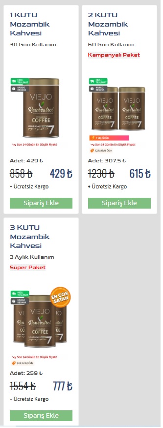 Viejo Detoks Kahvesi Resmi Satış Sitesi